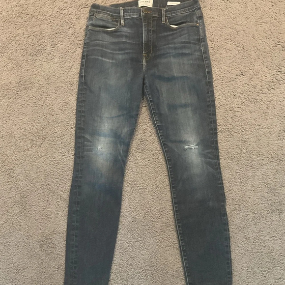 Frame Denim Le High Skinny Jeans Denim Pants Y2K Vintage sz 31 - Picture 6 of 6